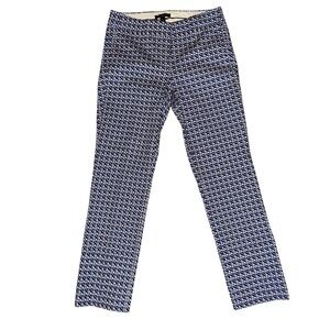 J. Crew Pants Women's Campbell Capri Cropped
Geometric Blue Academia NWT
